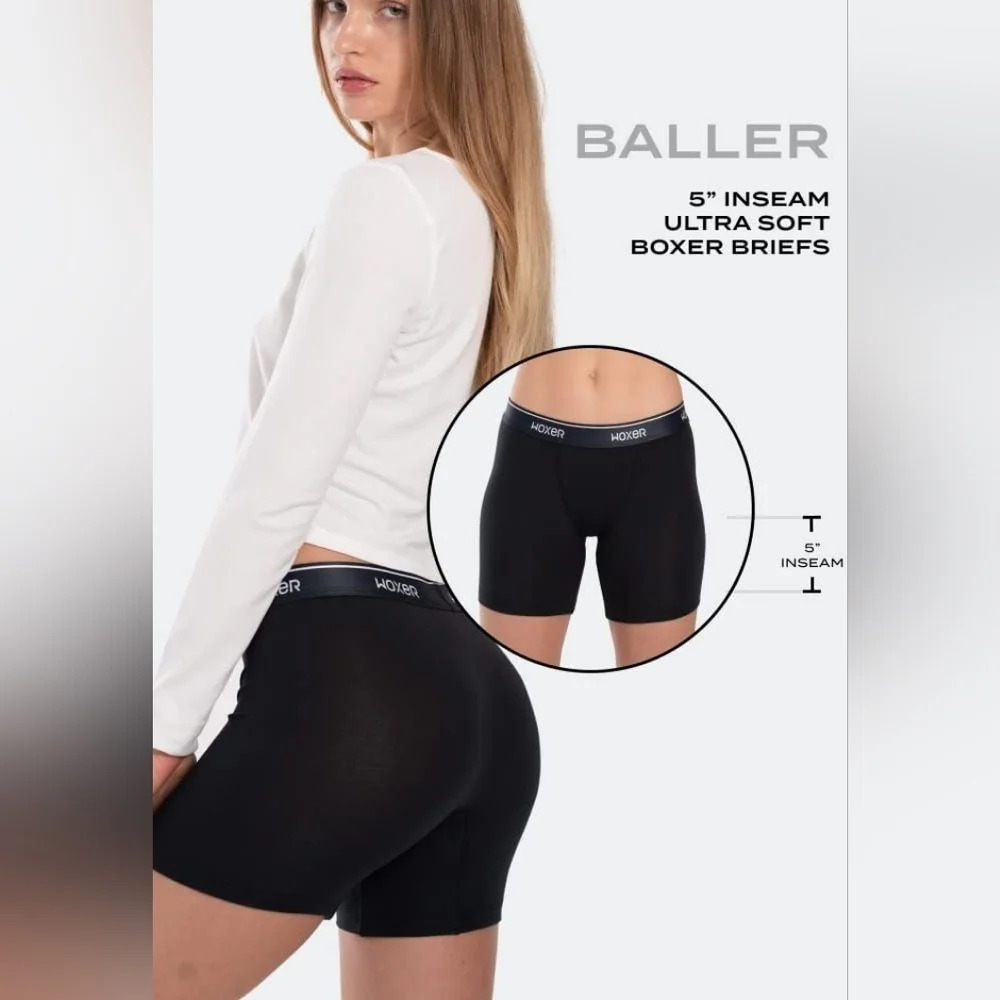 Woxer [2XL] Womens  Boxer Briefs Underwear, Baller 5” Boyshorts Panties